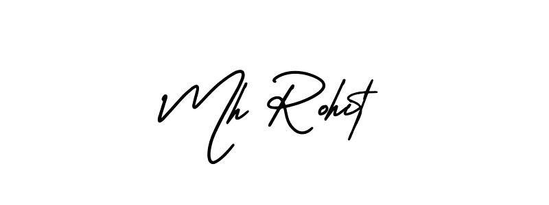 Mh Rohit stylish signature style. Best Handwritten Sign (AmerikaSignatureDemo-Regular) for my name. Handwritten Signature Collection Ideas for my name Mh Rohit. Mh Rohit signature style 3 images and pictures png