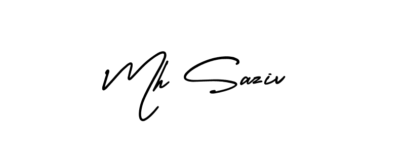 Similarly AmerikaSignatureDemo-Regular is the best handwritten signature design. Signature creator online .You can use it as an online autograph creator for name Mh Saziv. Mh Saziv signature style 3 images and pictures png