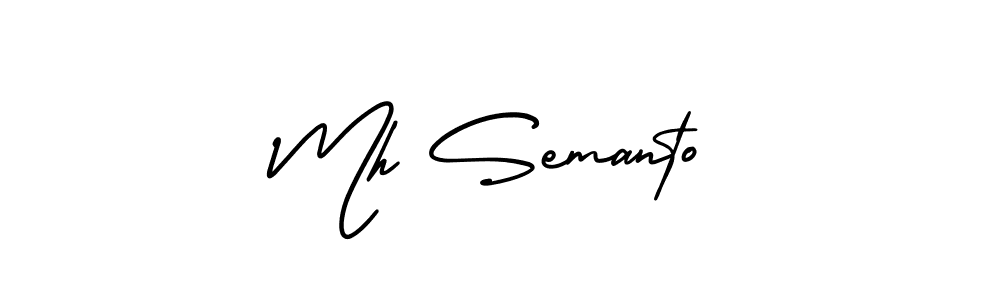 Make a short Mh Semanto signature style. Manage your documents anywhere anytime using AmerikaSignatureDemo-Regular. Create and add eSignatures, submit forms, share and send files easily. Mh Semanto signature style 3 images and pictures png