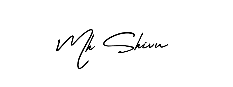 Use a signature maker to create a handwritten signature online. With this signature software, you can design (AmerikaSignatureDemo-Regular) your own signature for name Mh Shivu. Mh Shivu signature style 3 images and pictures png