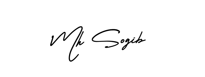 Make a beautiful signature design for name Mh Sogib. With this signature (AmerikaSignatureDemo-Regular) style, you can create a handwritten signature for free. Mh Sogib signature style 3 images and pictures png