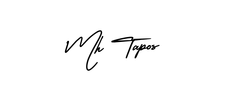 This is the best signature style for the Mh Tapos name. Also you like these signature font (AmerikaSignatureDemo-Regular). Mix name signature. Mh Tapos signature style 3 images and pictures png