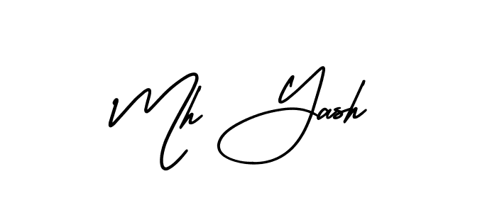 This is the best signature style for the Mh Yash name. Also you like these signature font (AmerikaSignatureDemo-Regular). Mix name signature. Mh Yash signature style 3 images and pictures png