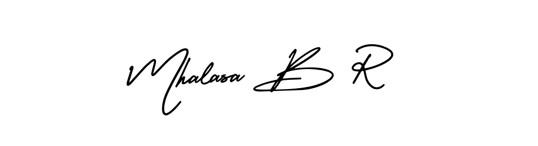 AmerikaSignatureDemo-Regular is a professional signature style that is perfect for those who want to add a touch of class to their signature. It is also a great choice for those who want to make their signature more unique. Get Mhalasa B R name to fancy signature for free. Mhalasa B R signature style 3 images and pictures png