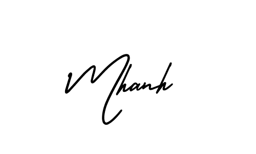 Similarly AmerikaSignatureDemo-Regular is the best handwritten signature design. Signature creator online .You can use it as an online autograph creator for name Mhanh. Mhanh signature style 3 images and pictures png