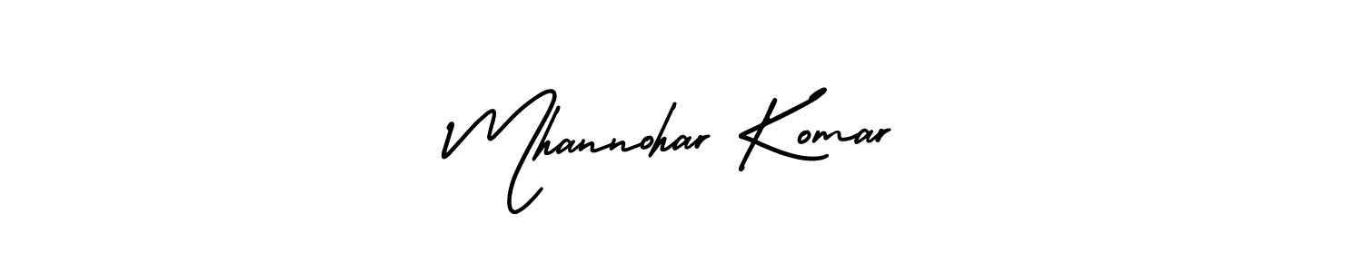 Make a beautiful signature design for name Mhannohar Komar. With this signature (AmerikaSignatureDemo-Regular) style, you can create a handwritten signature for free. Mhannohar Komar signature style 3 images and pictures png