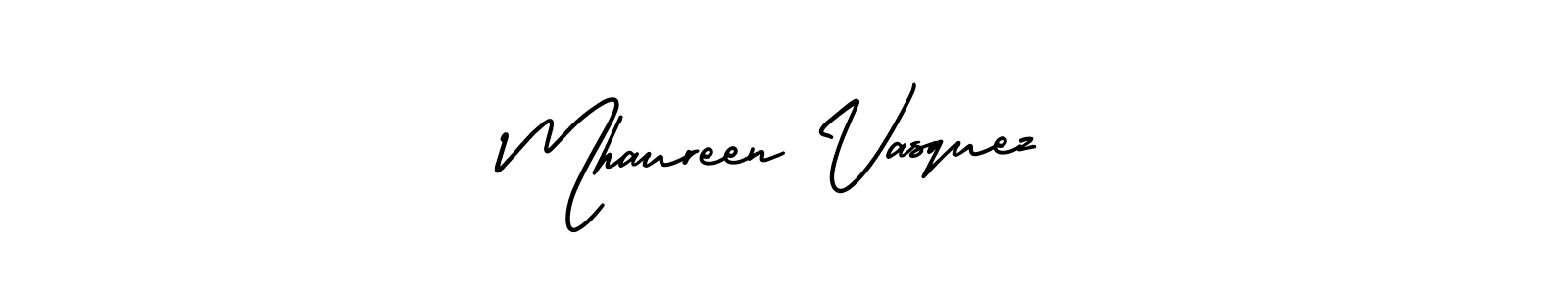 Use a signature maker to create a handwritten signature online. With this signature software, you can design (AmerikaSignatureDemo-Regular) your own signature for name Mhaureen Vasquez. Mhaureen Vasquez signature style 3 images and pictures png