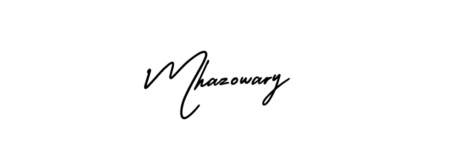 AmerikaSignatureDemo-Regular is a professional signature style that is perfect for those who want to add a touch of class to their signature. It is also a great choice for those who want to make their signature more unique. Get Mhazowary name to fancy signature for free. Mhazowary signature style 3 images and pictures png