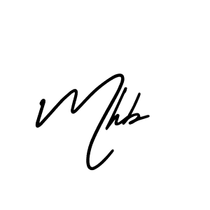 Use a signature maker to create a handwritten signature online. With this signature software, you can design (AmerikaSignatureDemo-Regular) your own signature for name Mhb. Mhb signature style 3 images and pictures png