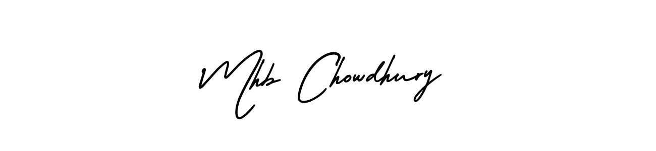 Create a beautiful signature design for name Mhb Chowdhury. With this signature (AmerikaSignatureDemo-Regular) fonts, you can make a handwritten signature for free. Mhb Chowdhury signature style 3 images and pictures png