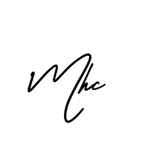 Make a beautiful signature design for name Mhc. With this signature (AmerikaSignatureDemo-Regular) style, you can create a handwritten signature for free. Mhc signature style 3 images and pictures png
