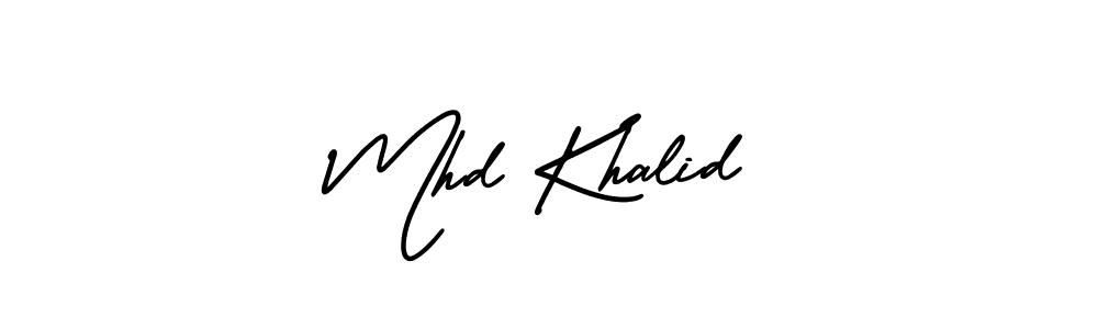 Use a signature maker to create a handwritten signature online. With this signature software, you can design (AmerikaSignatureDemo-Regular) your own signature for name Mhd Khalid. Mhd Khalid signature style 3 images and pictures png