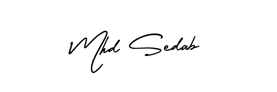Also You can easily find your signature by using the search form. We will create Mhd Sedab name handwritten signature images for you free of cost using AmerikaSignatureDemo-Regular sign style. Mhd Sedab signature style 3 images and pictures png