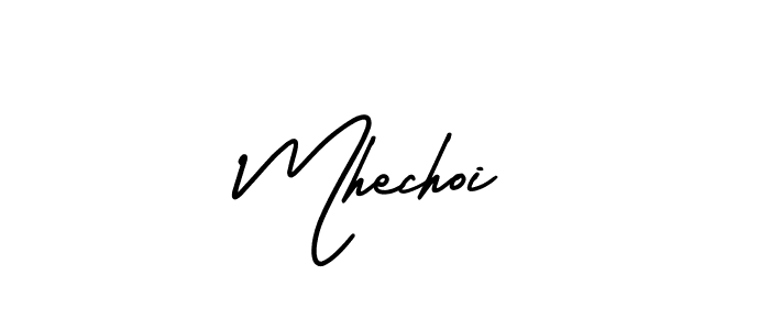 Make a beautiful signature design for name Mhechoi. With this signature (AmerikaSignatureDemo-Regular) style, you can create a handwritten signature for free. Mhechoi signature style 3 images and pictures png