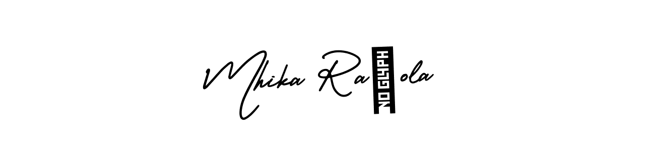 How to make Mhika Rañola name signature. Use AmerikaSignatureDemo-Regular style for creating short signs online. This is the latest handwritten sign. Mhika Rañola signature style 3 images and pictures png