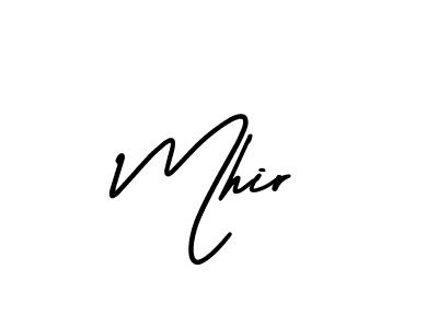 Design your own signature with our free online signature maker. With this signature software, you can create a handwritten (AmerikaSignatureDemo-Regular) signature for name Mhir. Mhir signature style 3 images and pictures png