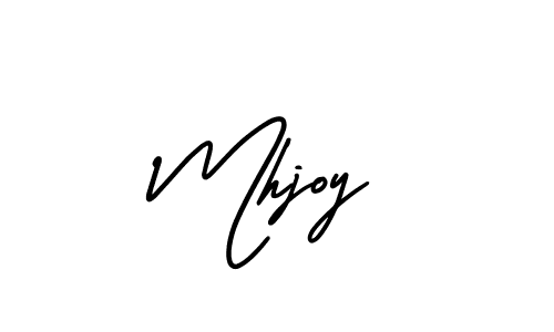 Use a signature maker to create a handwritten signature online. With this signature software, you can design (AmerikaSignatureDemo-Regular) your own signature for name Mhjoy. Mhjoy signature style 3 images and pictures png