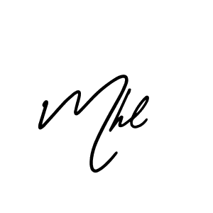 The best way (AmerikaSignatureDemo-Regular) to make a short signature is to pick only two or three words in your name. The name Mhl include a total of six letters. For converting this name. Mhl signature style 3 images and pictures png