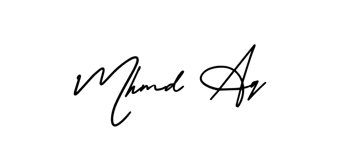 Design your own signature with our free online signature maker. With this signature software, you can create a handwritten (AmerikaSignatureDemo-Regular) signature for name Mhmd Aq. Mhmd Aq signature style 3 images and pictures png