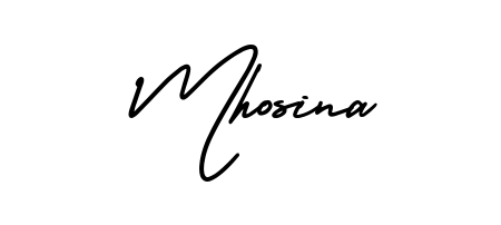 Make a beautiful signature design for name Mhosina. With this signature (AmerikaSignatureDemo-Regular) style, you can create a handwritten signature for free. Mhosina signature style 3 images and pictures png