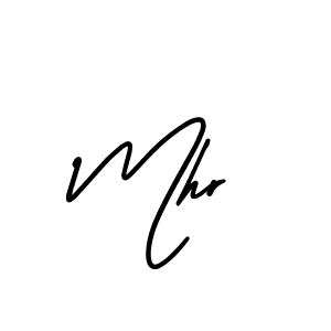 Use a signature maker to create a handwritten signature online. With this signature software, you can design (AmerikaSignatureDemo-Regular) your own signature for name Mhr. Mhr signature style 3 images and pictures png