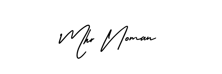 How to Draw Mhr Noman signature style? AmerikaSignatureDemo-Regular is a latest design signature styles for name Mhr Noman. Mhr Noman signature style 3 images and pictures png