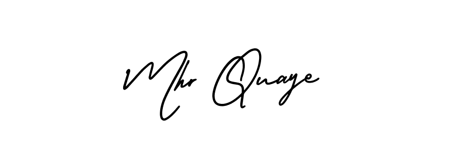 Design your own signature with our free online signature maker. With this signature software, you can create a handwritten (AmerikaSignatureDemo-Regular) signature for name Mhr Quaye. Mhr Quaye signature style 3 images and pictures png