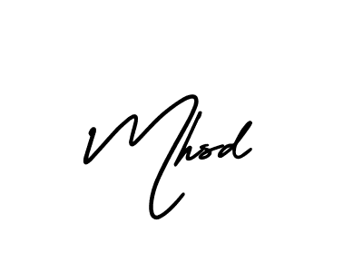 Design your own signature with our free online signature maker. With this signature software, you can create a handwritten (AmerikaSignatureDemo-Regular) signature for name Mhsd. Mhsd signature style 3 images and pictures png