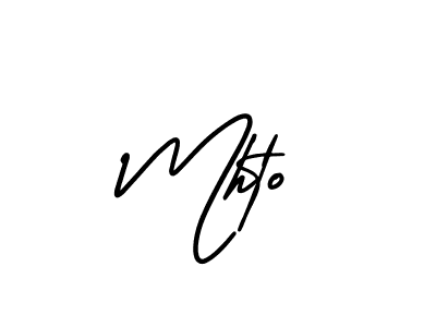 How to Draw Mhto signature style? AmerikaSignatureDemo-Regular is a latest design signature styles for name Mhto. Mhto signature style 3 images and pictures png