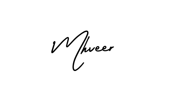 Use a signature maker to create a handwritten signature online. With this signature software, you can design (AmerikaSignatureDemo-Regular) your own signature for name Mhveer. Mhveer signature style 3 images and pictures png