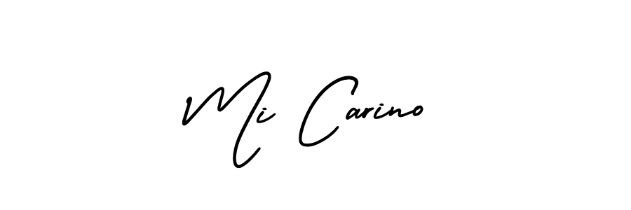 How to make Mi Carino signature? AmerikaSignatureDemo-Regular is a professional autograph style. Create handwritten signature for Mi Carino name. Mi Carino signature style 3 images and pictures png