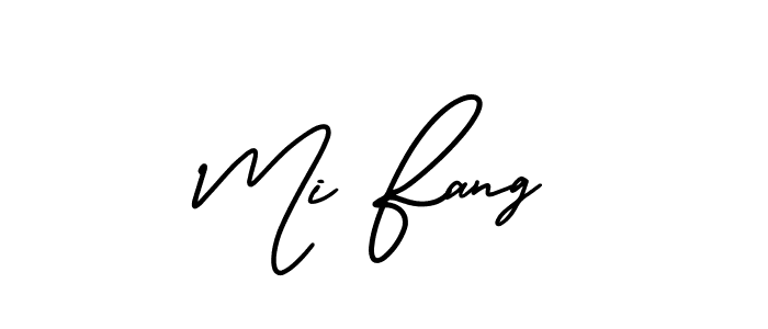 You should practise on your own different ways (AmerikaSignatureDemo-Regular) to write your name (Mi Fang) in signature. don't let someone else do it for you. Mi Fang signature style 3 images and pictures png