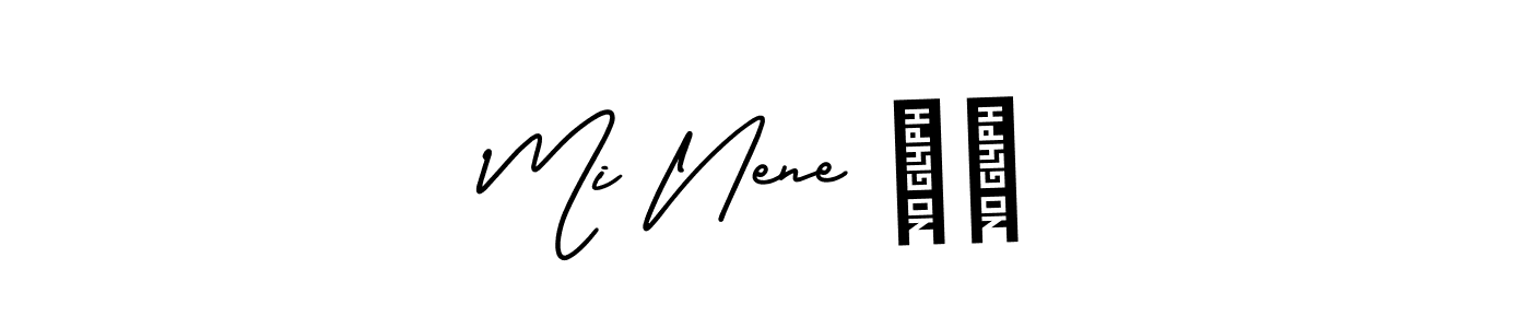 Mi Nene ❤️ stylish signature style. Best Handwritten Sign (AmerikaSignatureDemo-Regular) for my name. Handwritten Signature Collection Ideas for my name Mi Nene ❤️. Mi Nene ❤️ signature style 3 images and pictures png
