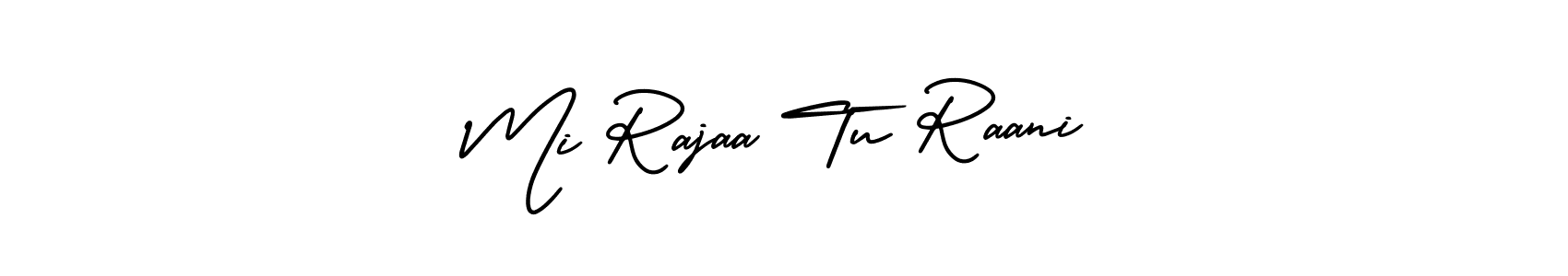 Use a signature maker to create a handwritten signature online. With this signature software, you can design (AmerikaSignatureDemo-Regular) your own signature for name Mi Rajaa Tu Raani. Mi Rajaa Tu Raani signature style 3 images and pictures png