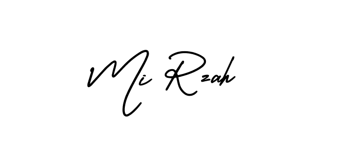 Design your own signature with our free online signature maker. With this signature software, you can create a handwritten (AmerikaSignatureDemo-Regular) signature for name Mi Rzah. Mi Rzah signature style 3 images and pictures png