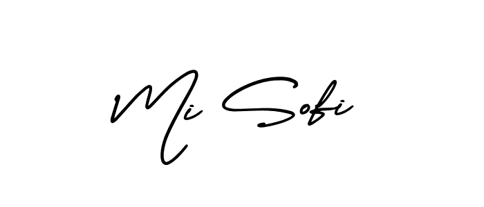 Create a beautiful signature design for name Mi Sofi. With this signature (AmerikaSignatureDemo-Regular) fonts, you can make a handwritten signature for free. Mi Sofi signature style 3 images and pictures png