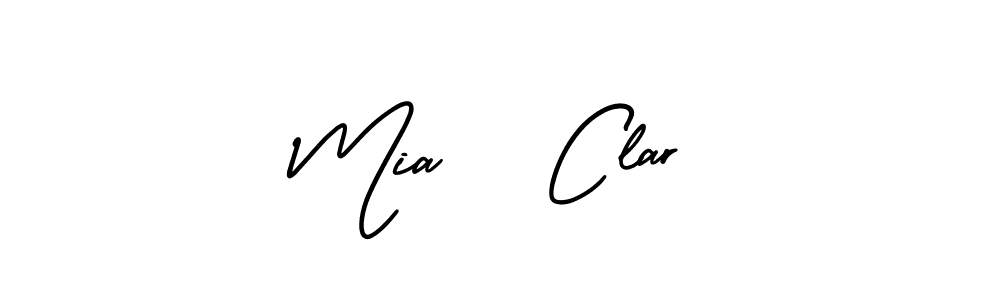 Also we have Mia   Clar name is the best signature style. Create professional handwritten signature collection using AmerikaSignatureDemo-Regular autograph style. Mia   Clar signature style 3 images and pictures png