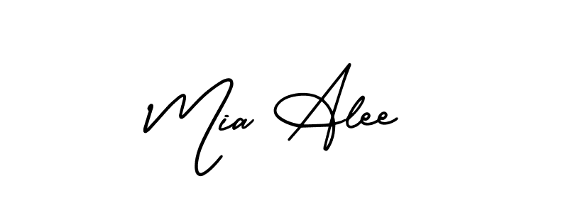 Design your own signature with our free online signature maker. With this signature software, you can create a handwritten (AmerikaSignatureDemo-Regular) signature for name Mia Alee. Mia Alee signature style 3 images and pictures png