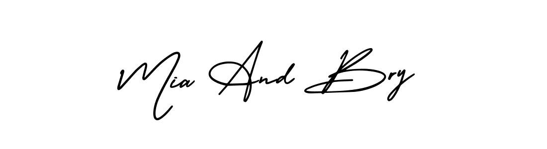 How to make Mia And Bry signature? AmerikaSignatureDemo-Regular is a professional autograph style. Create handwritten signature for Mia And Bry name. Mia And Bry signature style 3 images and pictures png