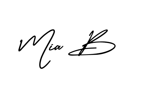 How to make Mia B name signature. Use AmerikaSignatureDemo-Regular style for creating short signs online. This is the latest handwritten sign. Mia B signature style 3 images and pictures png