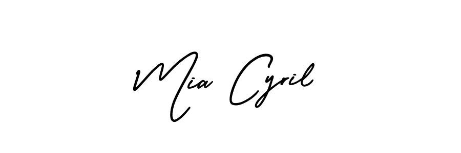 Design your own signature with our free online signature maker. With this signature software, you can create a handwritten (AmerikaSignatureDemo-Regular) signature for name Mia Cyril. Mia Cyril signature style 3 images and pictures png