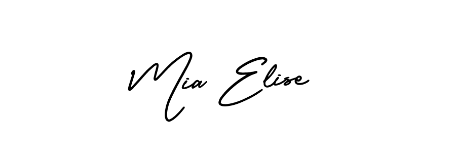 Mia Elise stylish signature style. Best Handwritten Sign (AmerikaSignatureDemo-Regular) for my name. Handwritten Signature Collection Ideas for my name Mia Elise. Mia Elise signature style 3 images and pictures png