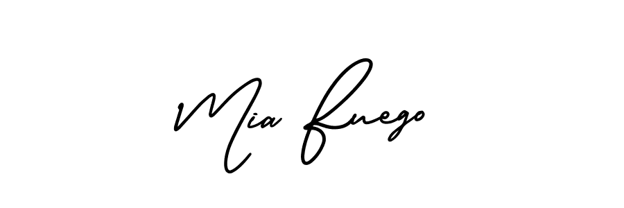 It looks lik you need a new signature style for name Mia Fuego. Design unique handwritten (AmerikaSignatureDemo-Regular) signature with our free signature maker in just a few clicks. Mia Fuego signature style 3 images and pictures png