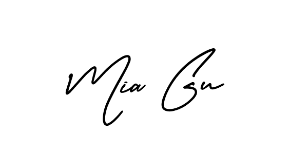 Also we have Mia Gu name is the best signature style. Create professional handwritten signature collection using AmerikaSignatureDemo-Regular autograph style. Mia Gu signature style 3 images and pictures png