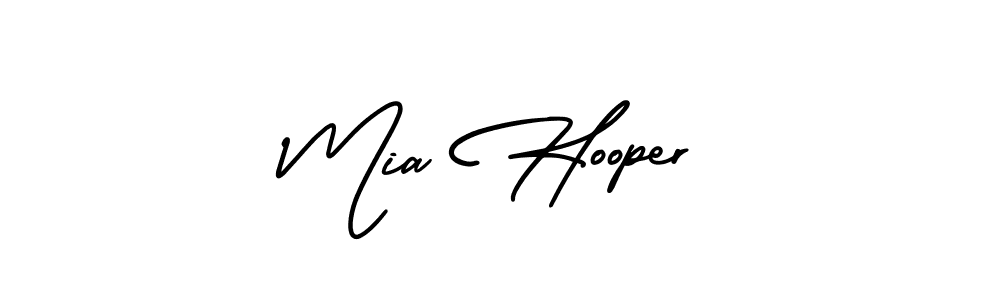 The best way (AmerikaSignatureDemo-Regular) to make a short signature is to pick only two or three words in your name. The name Mia Hooper include a total of six letters. For converting this name. Mia Hooper signature style 3 images and pictures png