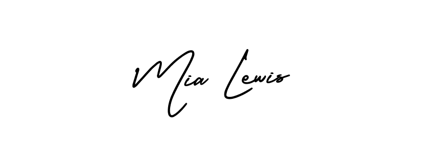 AmerikaSignatureDemo-Regular is a professional signature style that is perfect for those who want to add a touch of class to their signature. It is also a great choice for those who want to make their signature more unique. Get Mia Lewis name to fancy signature for free. Mia Lewis signature style 3 images and pictures png