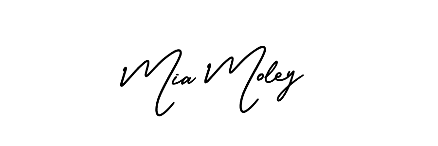 Use a signature maker to create a handwritten signature online. With this signature software, you can design (AmerikaSignatureDemo-Regular) your own signature for name Mia Moley. Mia Moley signature style 3 images and pictures png