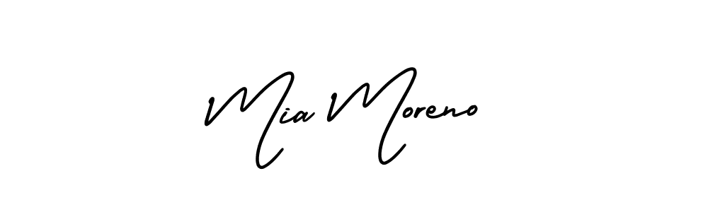 Create a beautiful signature design for name Mia Moreno. With this signature (AmerikaSignatureDemo-Regular) fonts, you can make a handwritten signature for free. Mia Moreno signature style 3 images and pictures png