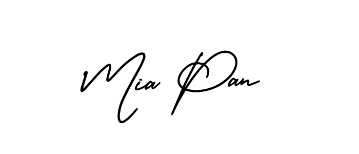 Mia Pan stylish signature style. Best Handwritten Sign (AmerikaSignatureDemo-Regular) for my name. Handwritten Signature Collection Ideas for my name Mia Pan. Mia Pan signature style 3 images and pictures png