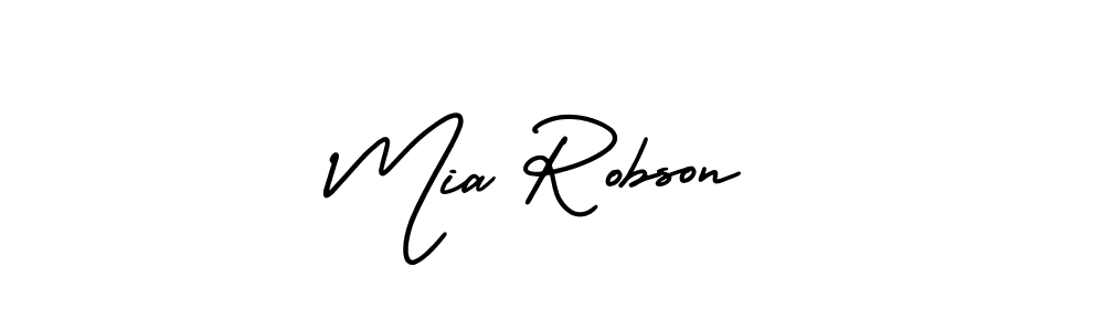 This is the best signature style for the Mia Robson name. Also you like these signature font (AmerikaSignatureDemo-Regular). Mix name signature. Mia Robson signature style 3 images and pictures png